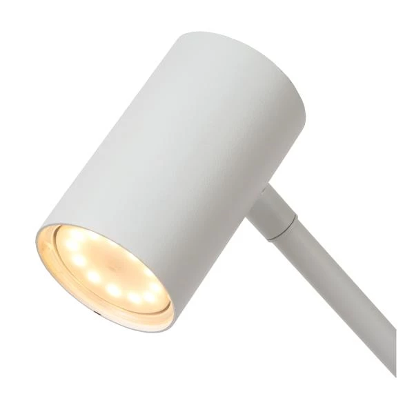 Lucide TIPIK - wiederaufladbare Schreibtischlampe - Akku/Batterie - LED 3 StepDim - 1x3W 2700K - Weiß - detail 1